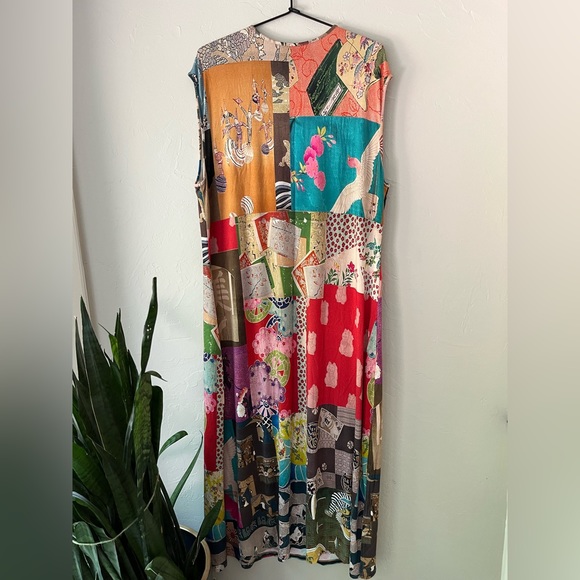 Johnny Was Multicolor Patchwork Midi Dress - Picture 5 of 8